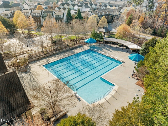 view of pool featuring a patio area