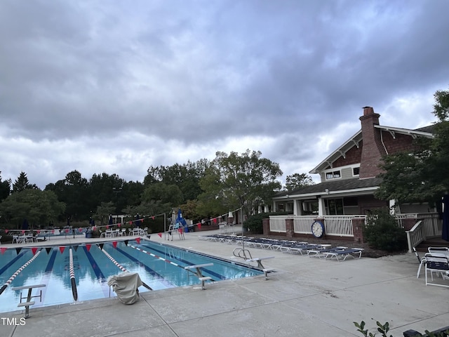 view of pool with a patio area