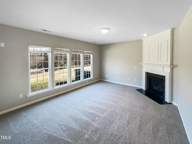 1012 Fulbright Dr, Morrisville, NC 27560 - unfurnished living room with carpet floors and a fireplace
