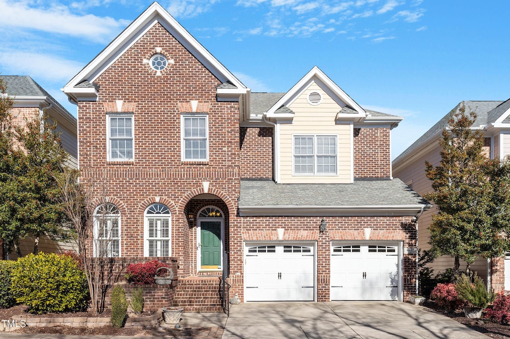 front of property featuring a garage