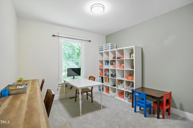 office featuring carpet floors and baseboards