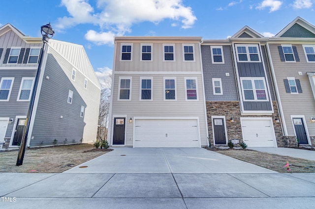 view of property with a garage