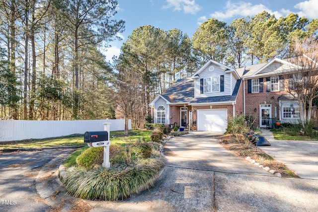 view of front of home featuring a garage