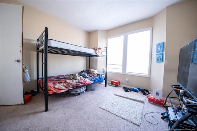 bedroom with carpet