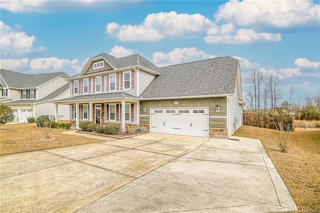 view of front of home featuring a garage