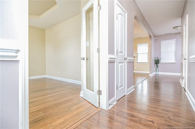 hallway featuring hardwood / wood-style floors