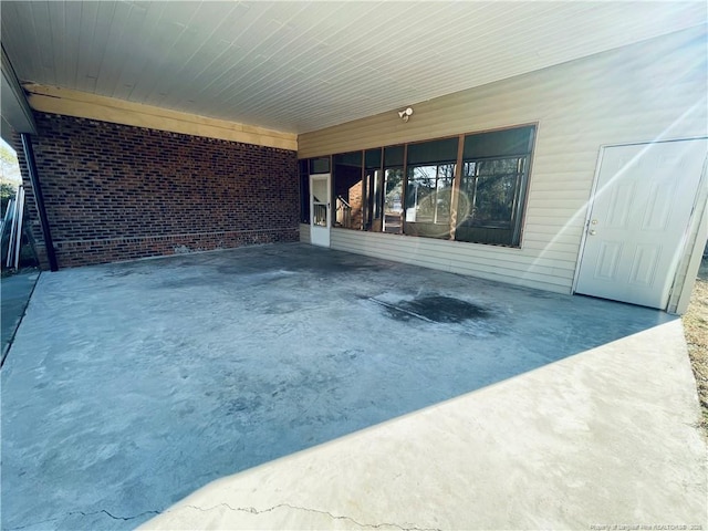 view of patio with a carport