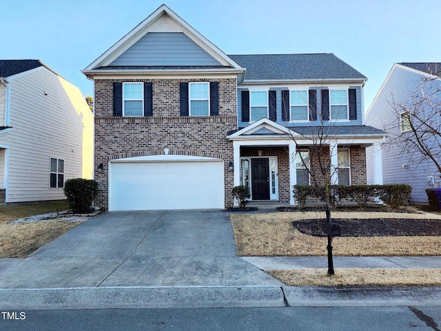 view of front of house featuring a garage