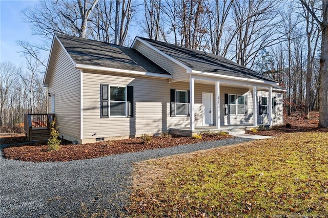 view of front of house with a porch