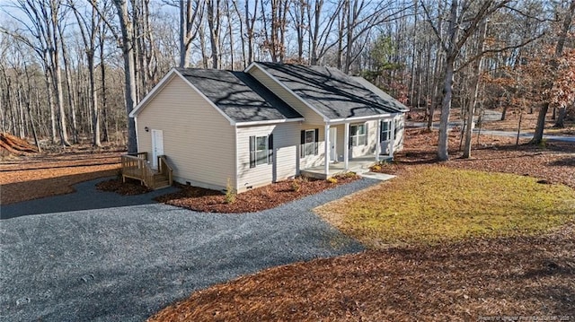 view of front of house featuring covered porch