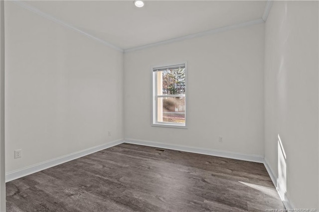 unfurnished room featuring ornamental molding