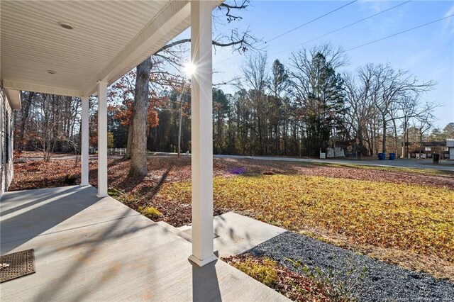 view of patio / terrace featuring covered porch