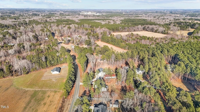 drone / aerial view with a rural view