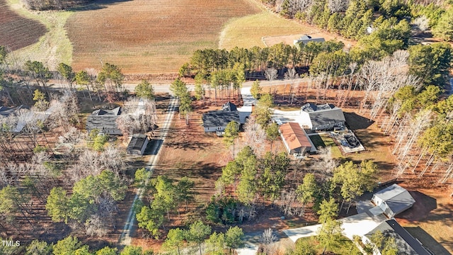 drone / aerial view featuring a rural view