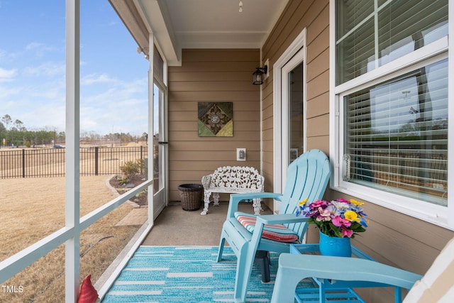 view of sunroom