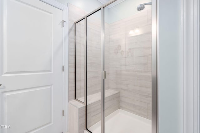 bathroom with walk in shower