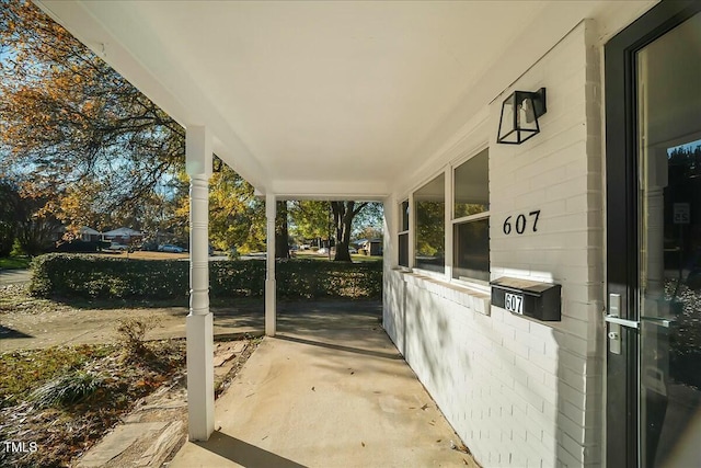 view of patio with covered porch