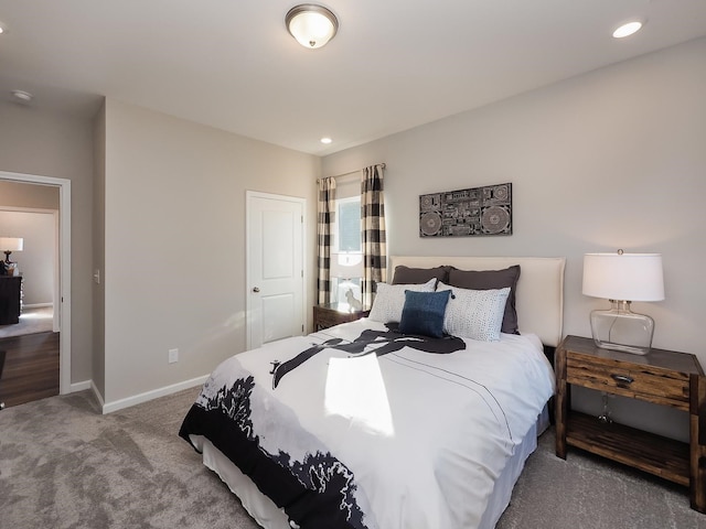 bedroom with carpet floors