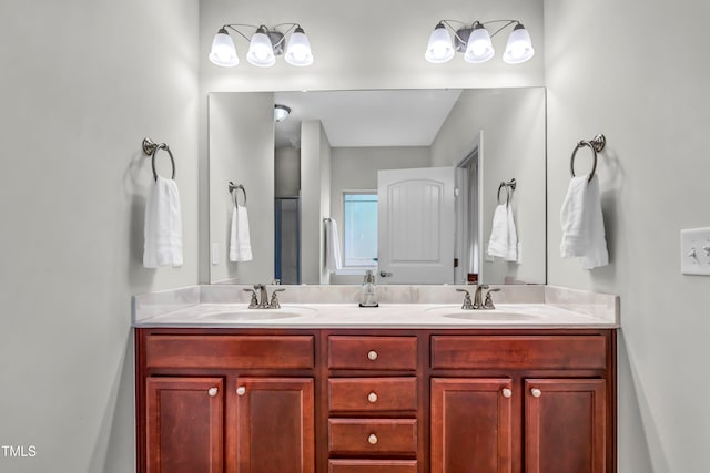 bathroom featuring vanity