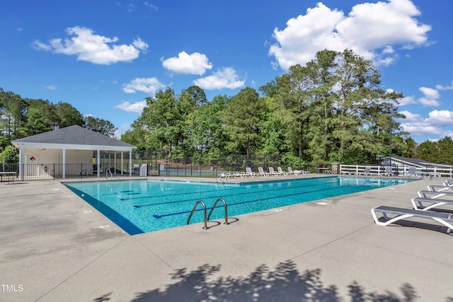 view of pool with a patio area