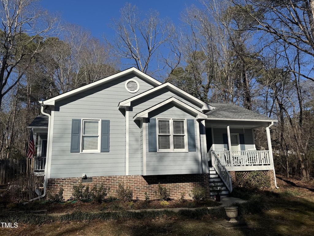 bungalow-style home featuring a porch