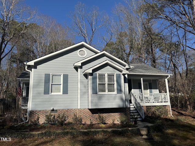 bungalow-style home featuring a porch