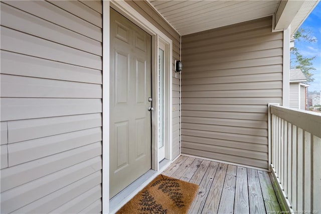 view of doorway to property