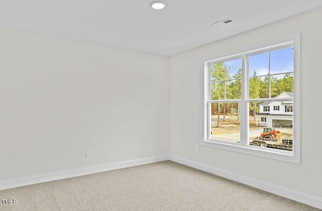 carpeted spare room with plenty of natural light