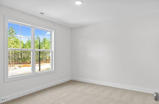 view of carpeted spare room