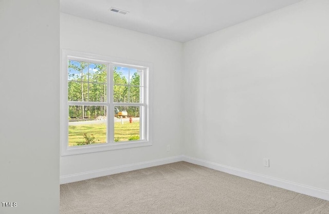 unfurnished room featuring carpet