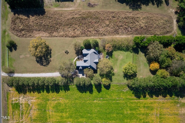 aerial view with a rural view