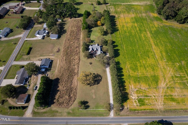 bird's eye view featuring a rural view