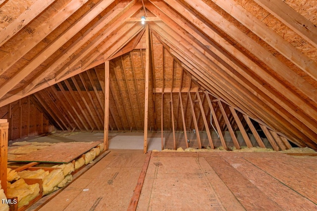 view of attic