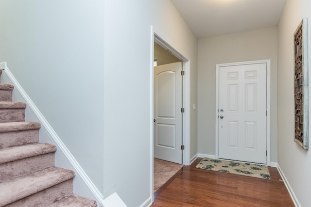 entrance foyer featuring hardwood / wood-style flooring