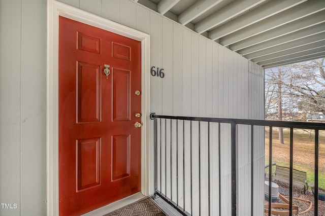 view of doorway to property