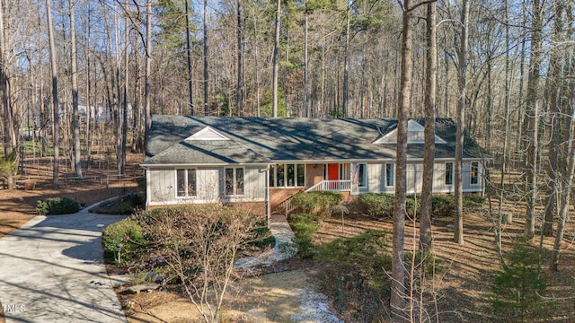 view of ranch-style home