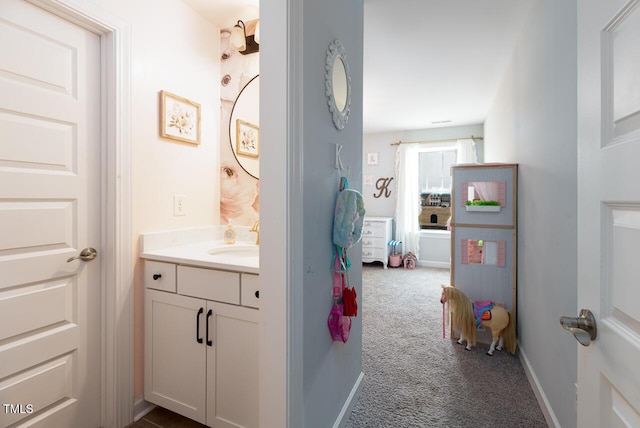 bathroom with vanity