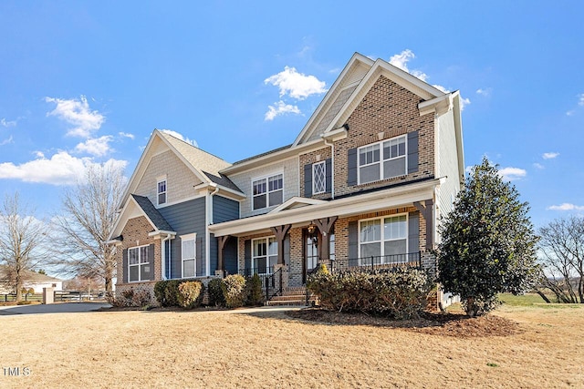 craftsman-style home featuring a porch