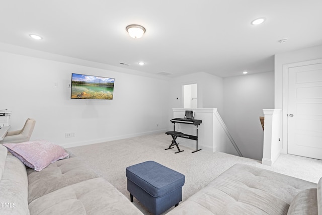 view of carpeted living room