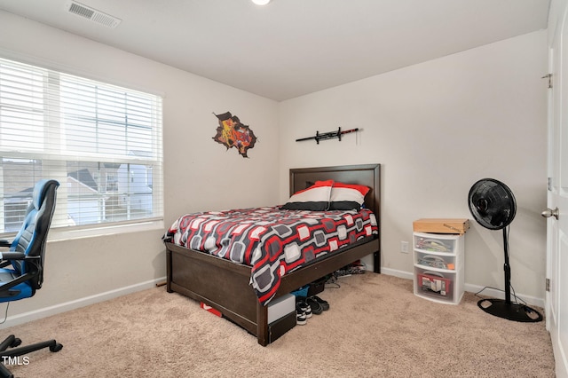 view of carpeted bedroom