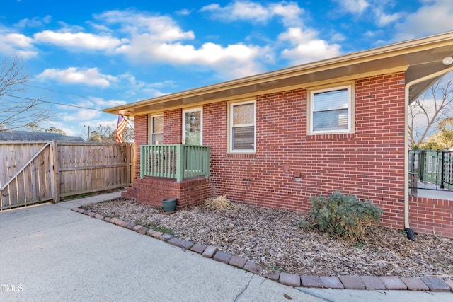 view of front of house with a patio area