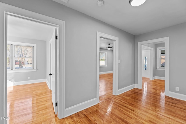 hallway featuring light hardwood / wood-style flooring