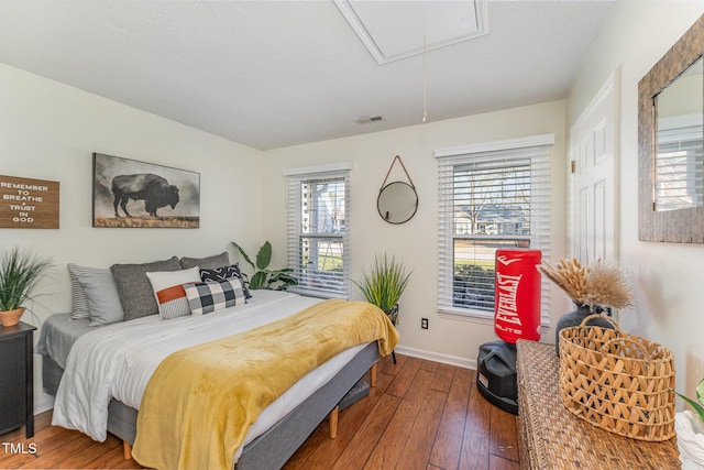 bedroom featuring hardwood / wood-style floors