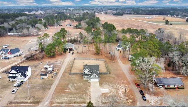 drone / aerial view featuring a rural view