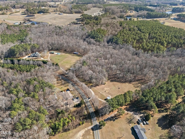 bird's eye view with a rural view