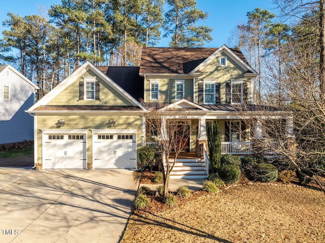 view of front of home with a porch