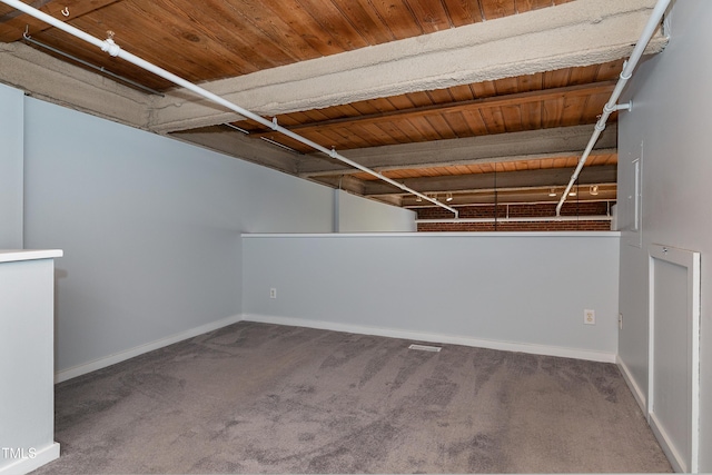 walk in closet with carpet