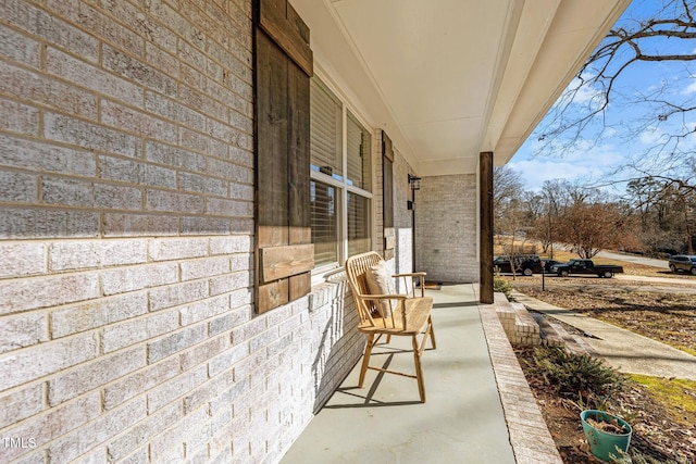 view of patio with a porch