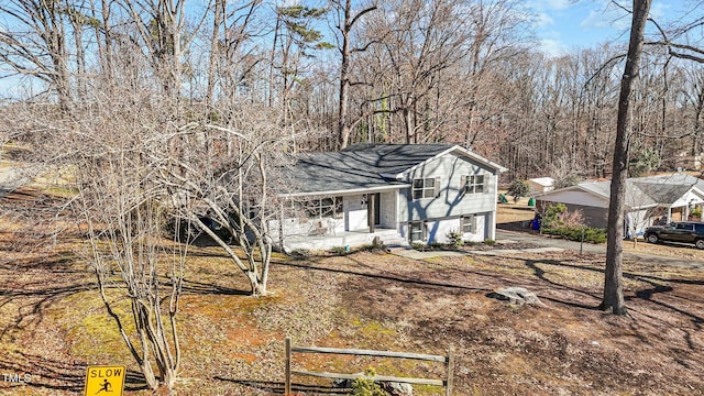 exterior space with a porch