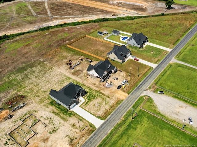 aerial view featuring a rural view